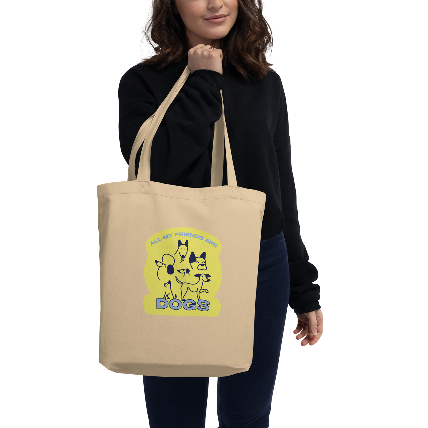 all my friends are dogs eco-friendly tote bag