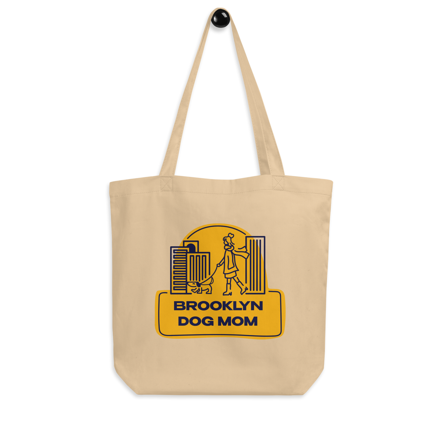 brooklyn dog mom eco tote bag