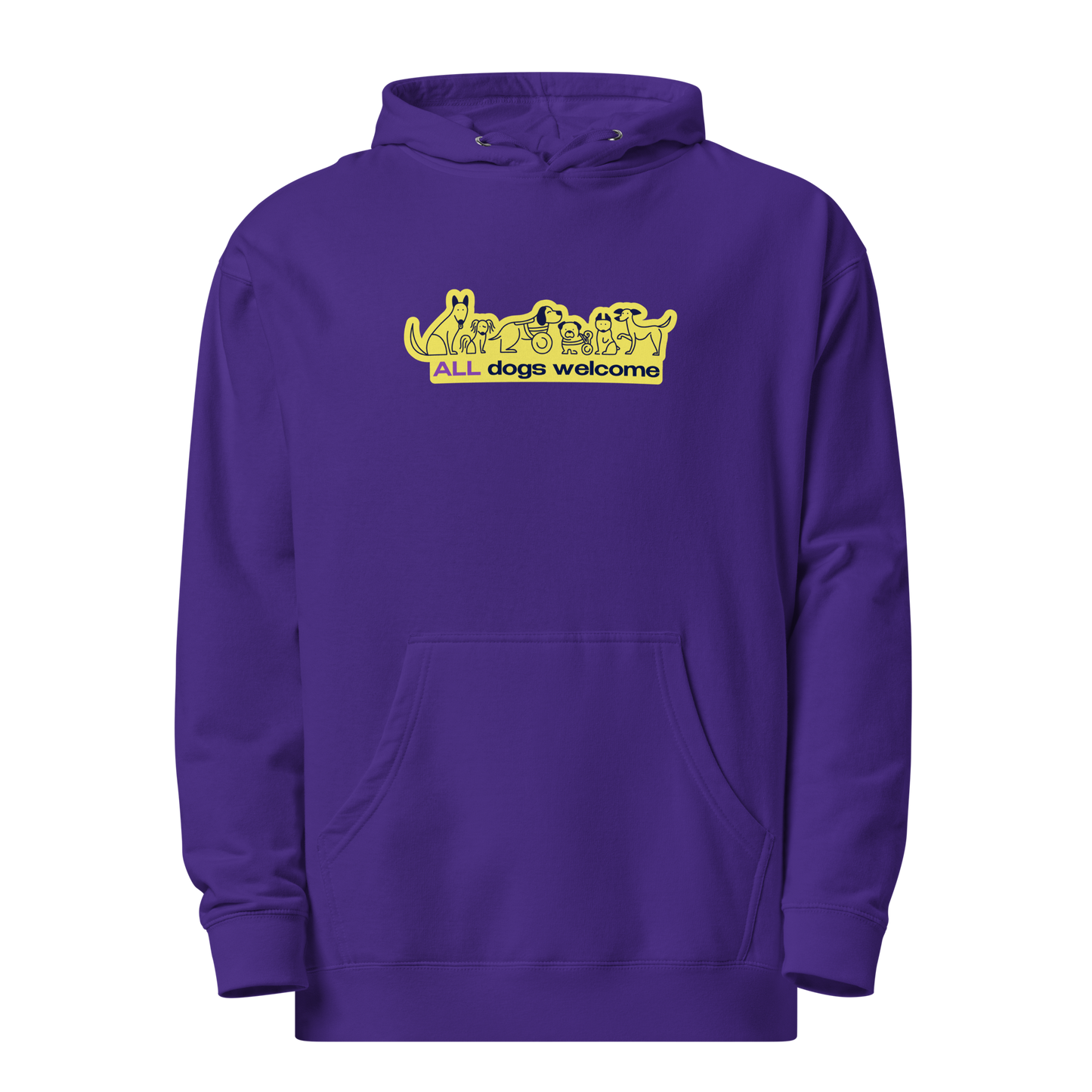 all dogs welcome hoodie
