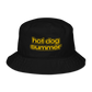 hot dog summer embroidered bucket hat