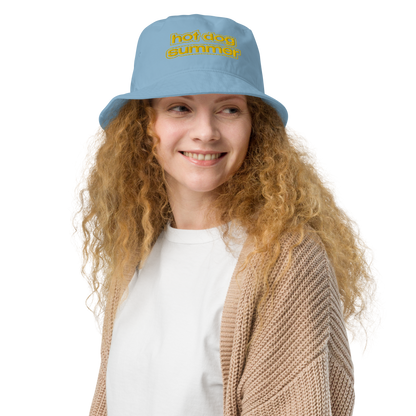 hot dog summer embroidered bucket hat